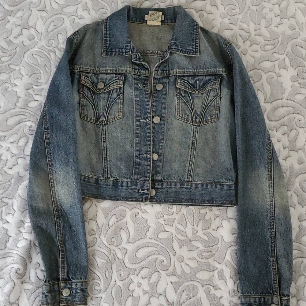 Denim crop jacket